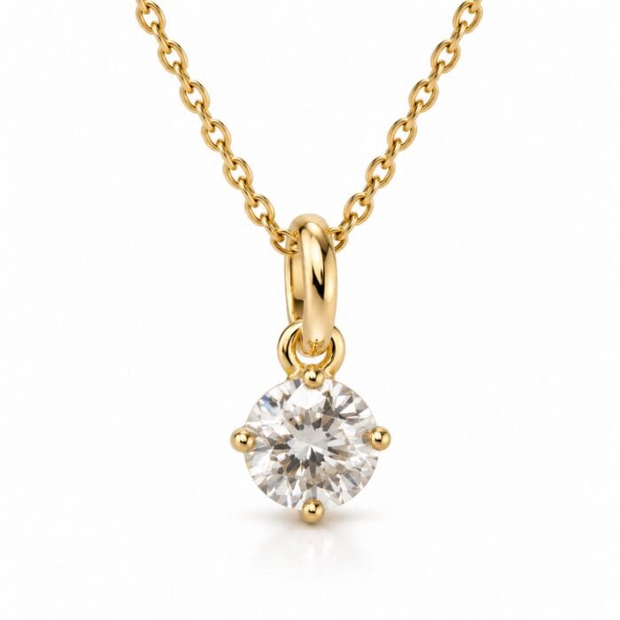 by Bonells 8kt 5,5mm Solitaire vedhæng - 82848364 - Billede 3