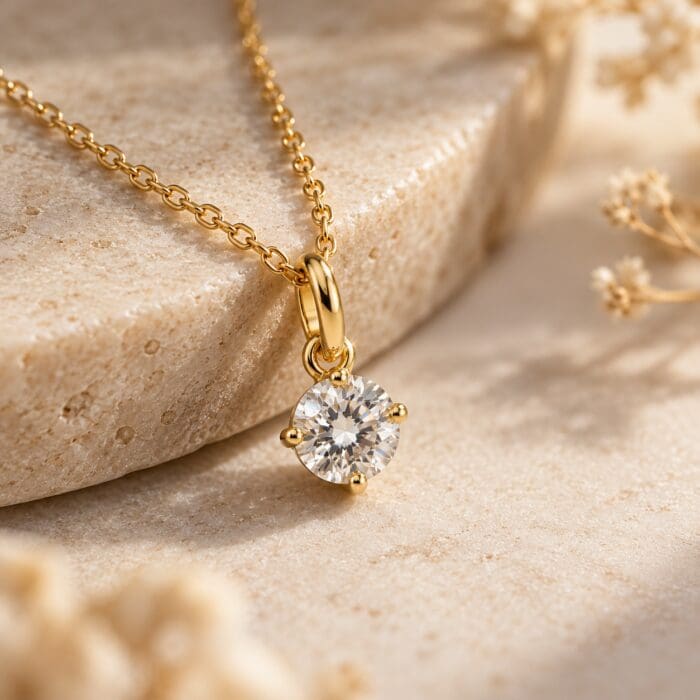 by Bonells 8kt 5,5mm Solitaire vedhæng - 82848364 - Billede 4