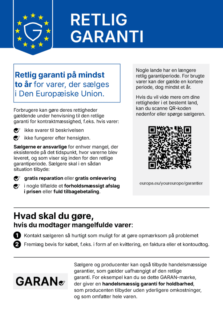 Legal guarantee notice DA
